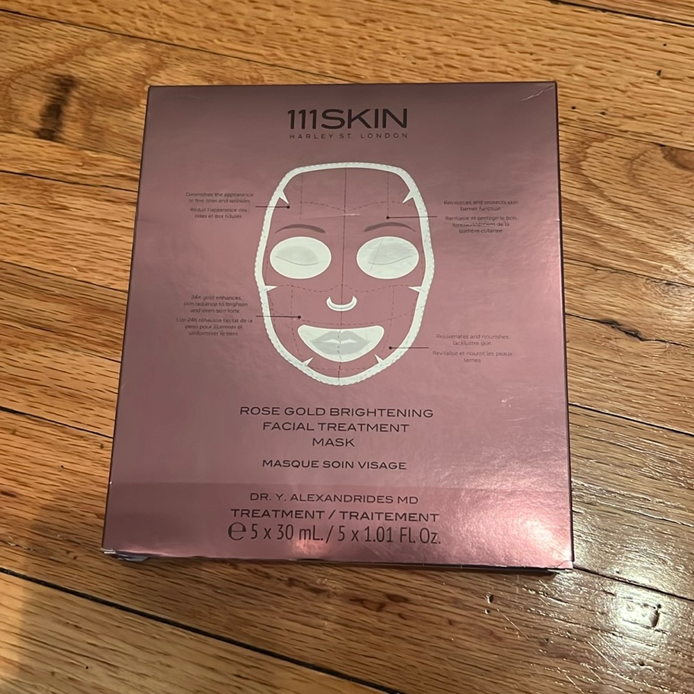 111 skin 24kt Rose Gold ( 5pc Set ) Face Mask Set $135 NIB